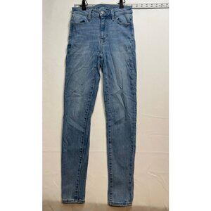 American Eagle jeans womens 00 next level stretch super high rise 23 x 29 blue